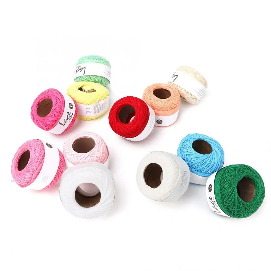 Пряжа популярная кружевная линия хлопок ручная вязка летняя легкая тонкая