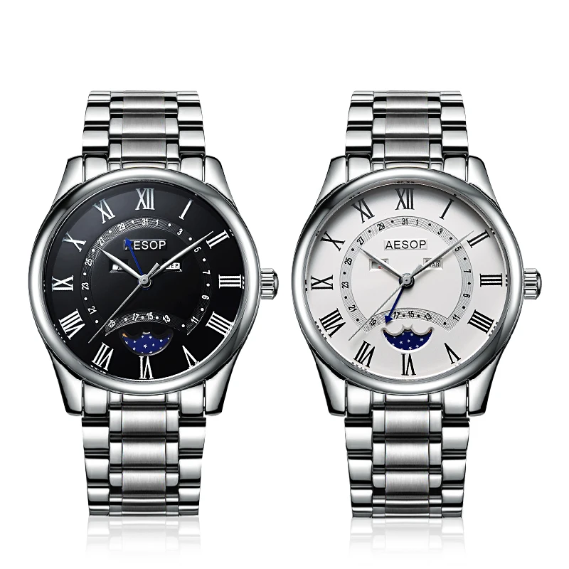 Наручные часы AESOP Мужские кварцевые с хронографом водонепроницаемые 2021 |
