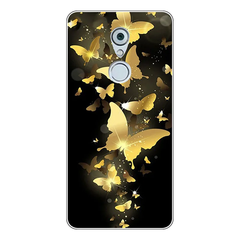 Силиконовый чехол с принтом для телефона ZTE Axon 7 Mini мягкая задняя крышка из ТПУ