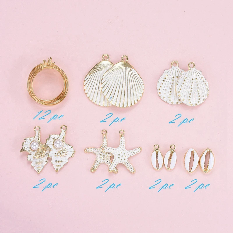 

Diy Material Package Alloy Shell Hoop Earrings Accessories Ocean Wind Handmade Jewelry Accessories