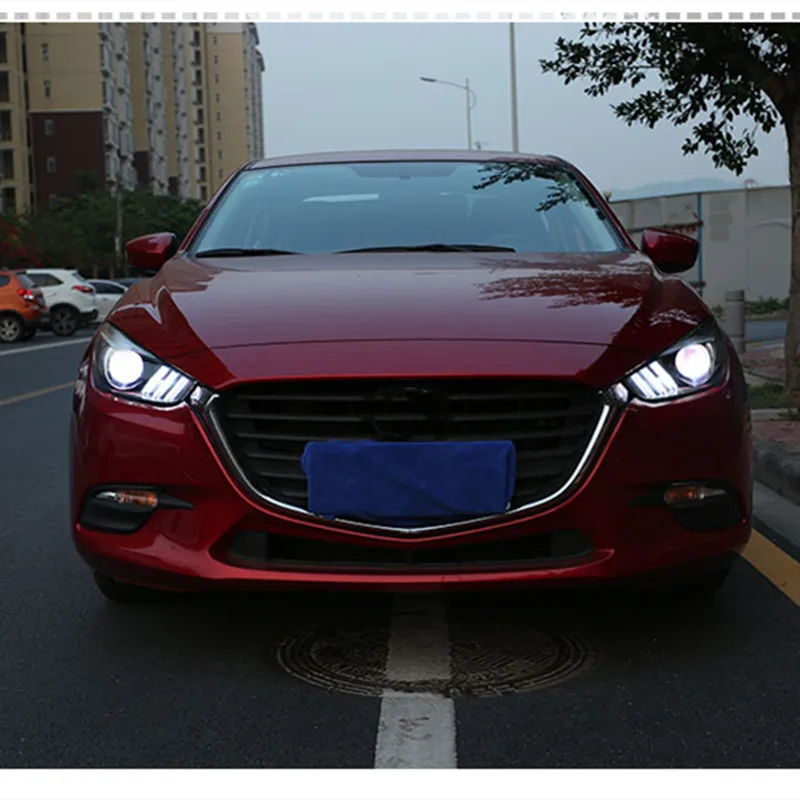 

2013-2019 Dynamic Turn Signal LED HEADLAMP Car Styling for Mazda 3 Axela Headlights bi xenon Lens Projector HID KIT led drl