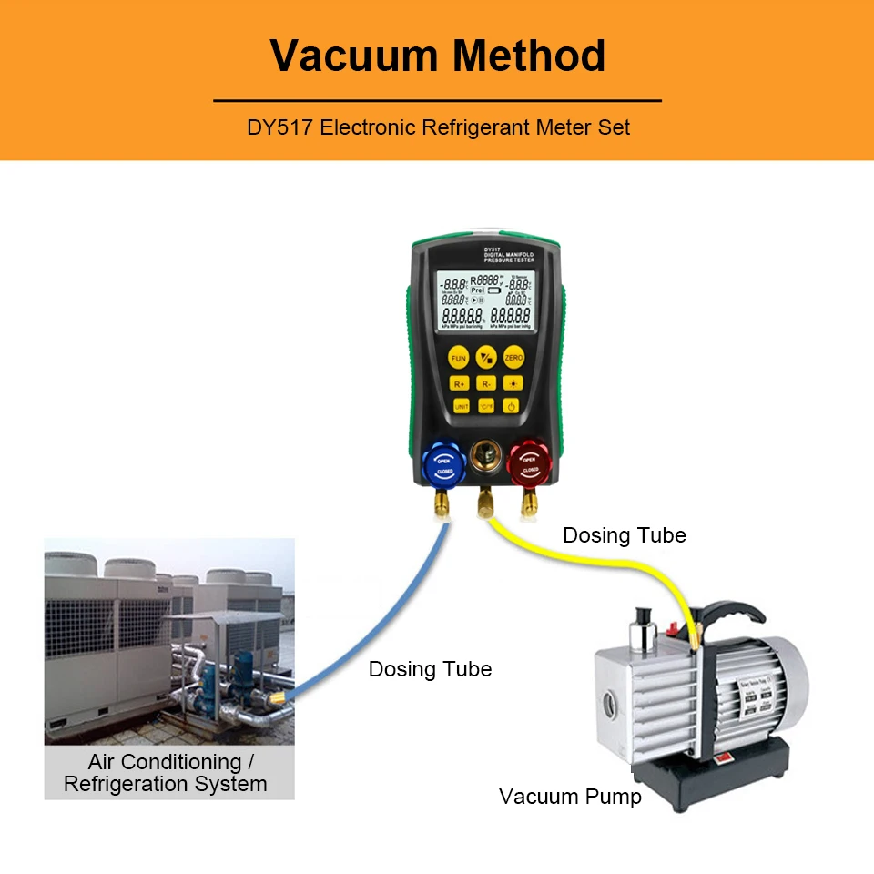 Цифровой манометр для автомобиля DY517 измеритель давления в вакууме коллекторов |