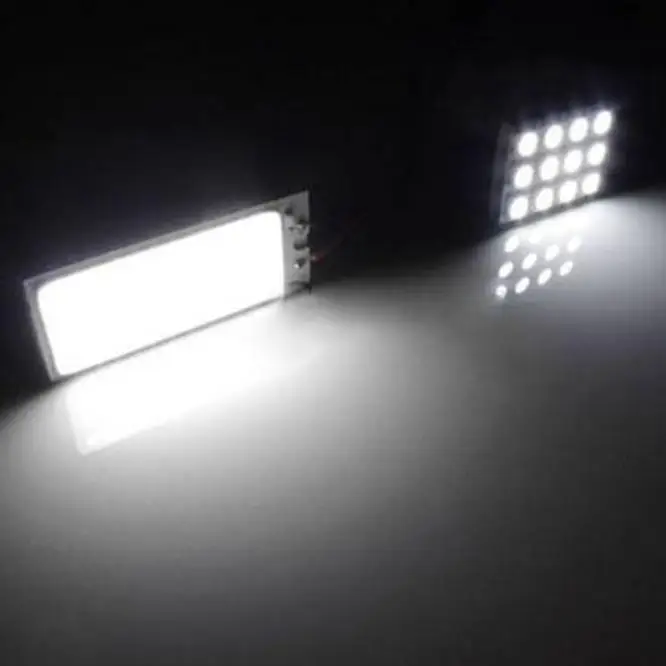 2 шт. 12 В Ксеноновый HID Белый 36 Cob Led Купол Карта Лампы Автомобильное Интерьерное Панельное Освещение Адаптер Авто Лампы Стилизация #YL1 on