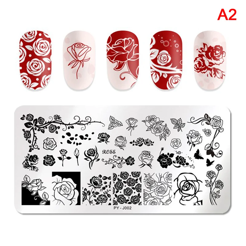 

Wave French Line Nail Art Stamping Plates Stainless Steel Printing Mold Stamp Templates Stencil Flower Decoration DIY Art Nail