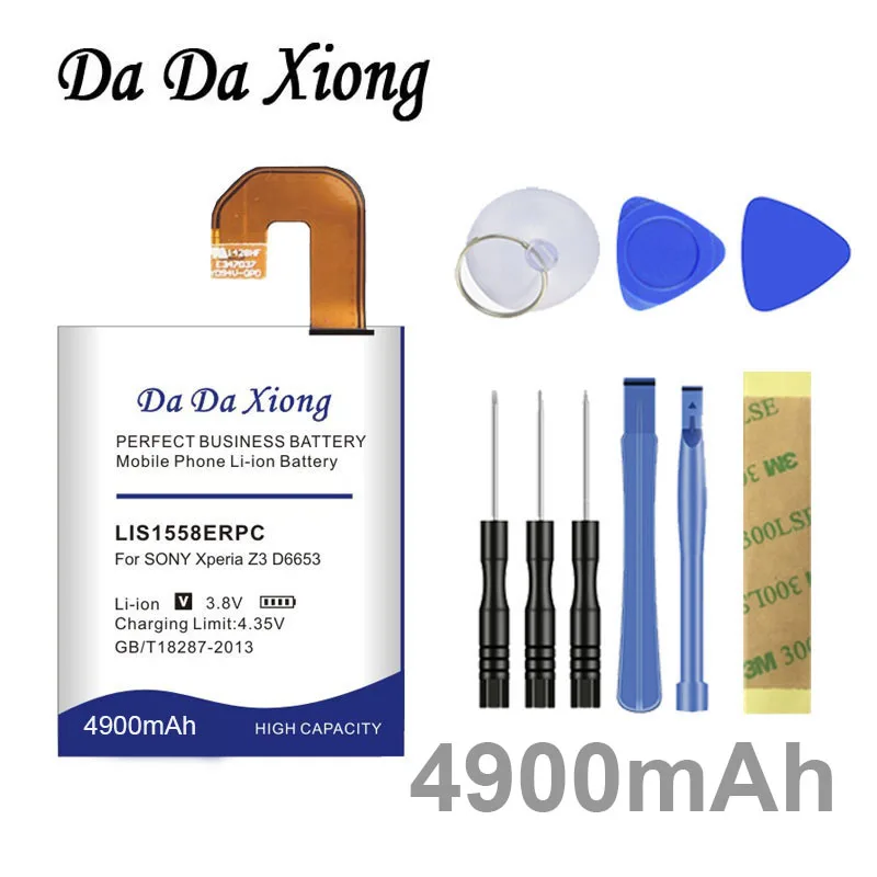 Литий-ионный аккумулятор DaDaXiong 4900 мАч LIS1558ERPC для телефона Sony Xperia Z3 L55T L55U D6653 D6603 D6633