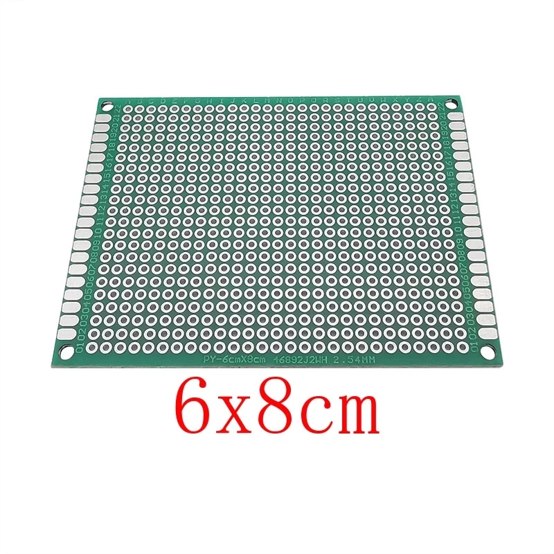 Двухсторонняя печатная плата прототипа печатной платы 2x8 3x7 4x6 5x7 6x8 7x9cm DIY