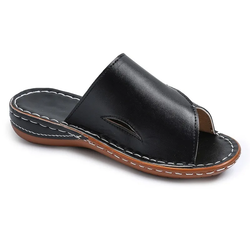 

Orthopedic Sandals Women Summer Women Premium Orthopedic Open Toe Sandals Breathable Leather Casual Female Platform Retro Shoes