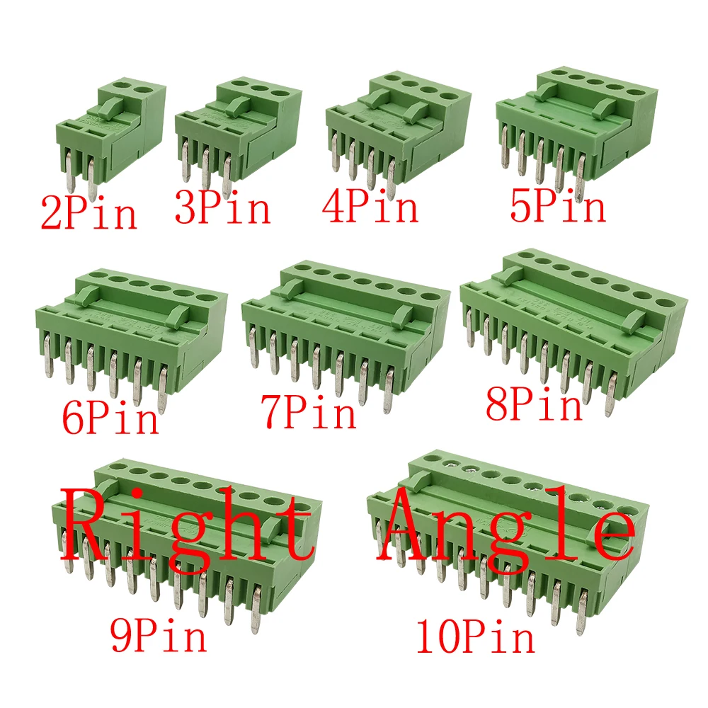 5 пар прямоугольные/прямые контакты 3 96 мм шаг PCB винтовая Клеммная колодка