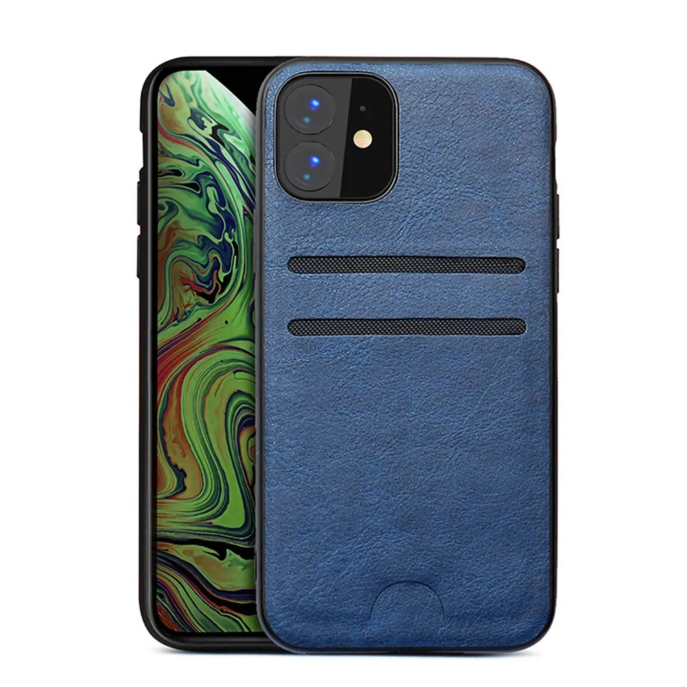 OTAO роскошный кожаный держатель для карт кошелек чехол для iPhone 11 Pro MAX XR XS X задняя крышка для iPhone 8 7 6 6s Plus Тонкий PU чехол