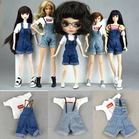 16 fashion bratz bjd doll denim shorts skirt clothing for girl handmade beauty toy barbies blyth doll yosd baby dolls