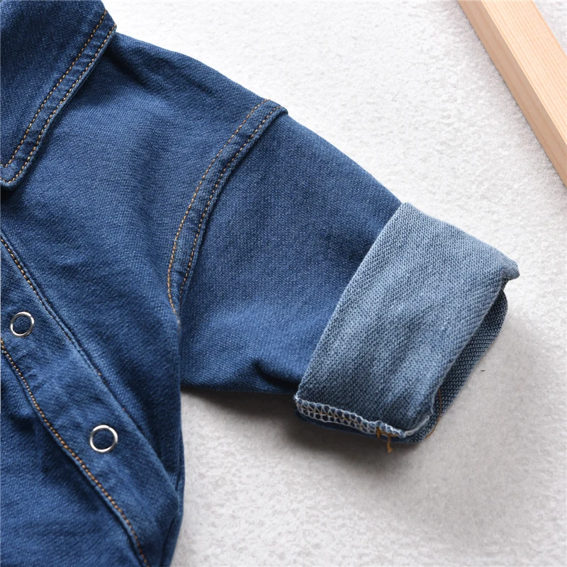 От 6 месяцев до 4 лет джинсовый комбинезон для маленьких мальчиков и девочек