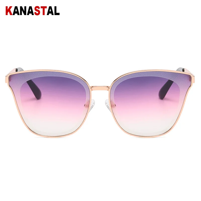 Женские солнцезащитные очки с защитой UV400 от ультрафиолета для девушек кошачьим