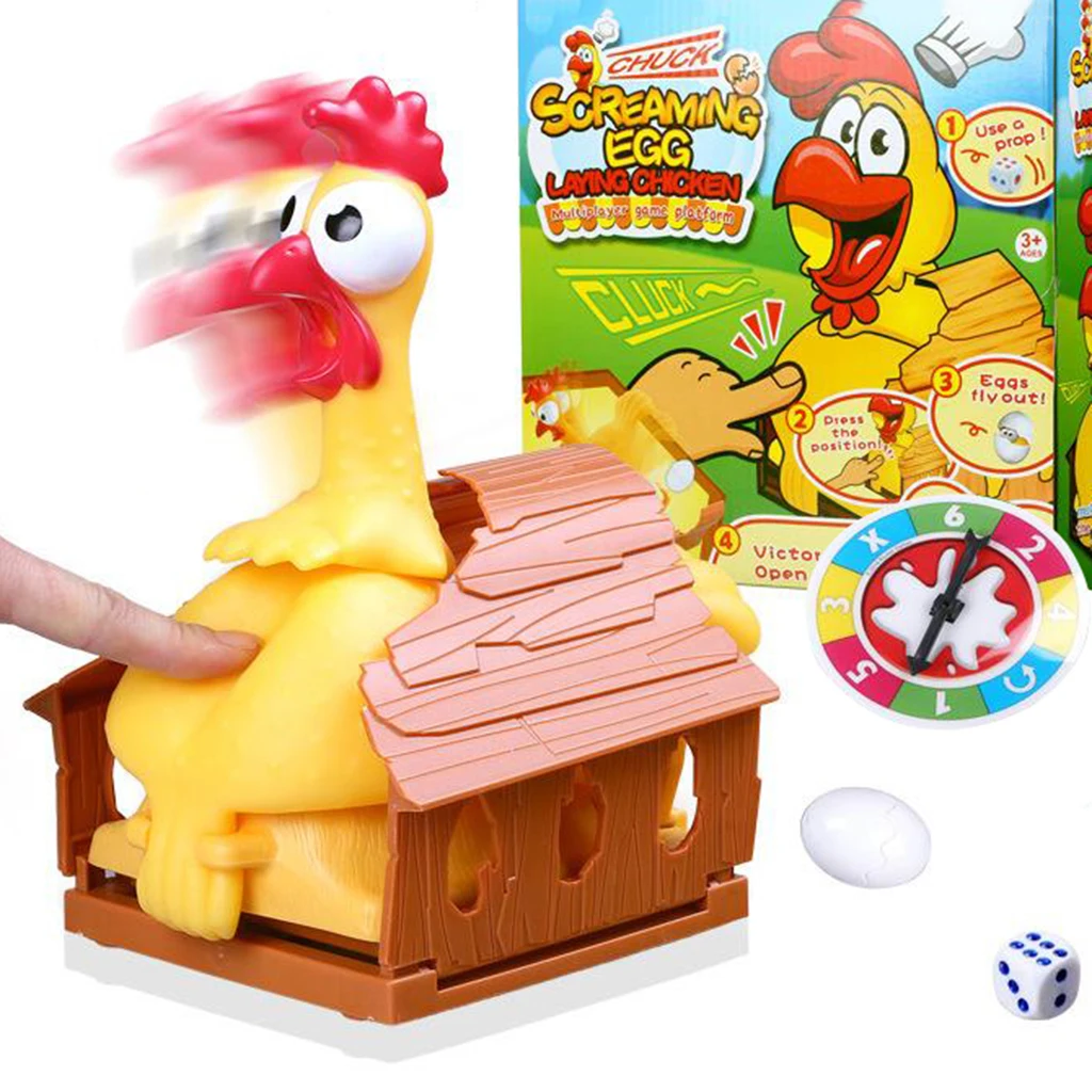 البلاستيك محظوظ الدجاجة وضع البيض مجلس لعبة الهوايات الدجاج لعبة الأسرة لعبة