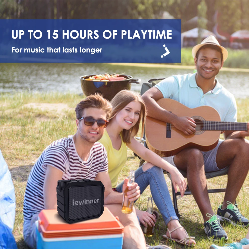 Lewinner X6 Bluetooth динамик IPX7 водонепроницаемый Колонка портативный сабвуфер для iphone