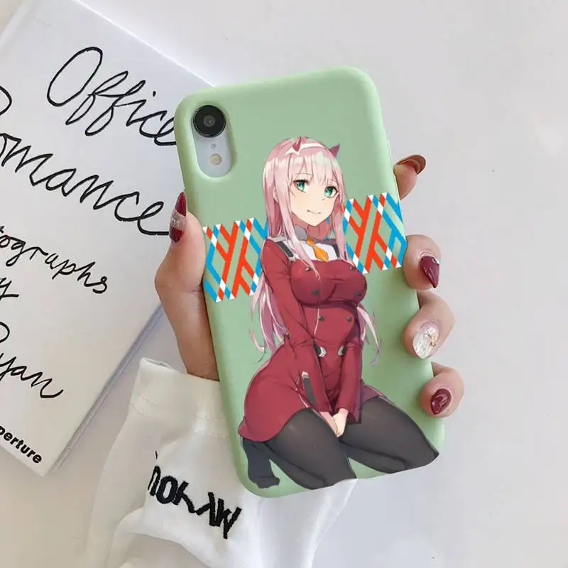 

DARLING in the FRANXX ZERO TWO Phone Case Liquid Silicone Phone Case for iPhone 11 Pro Max XR XS XCover for iPhone 6 6S 7 8 Plus