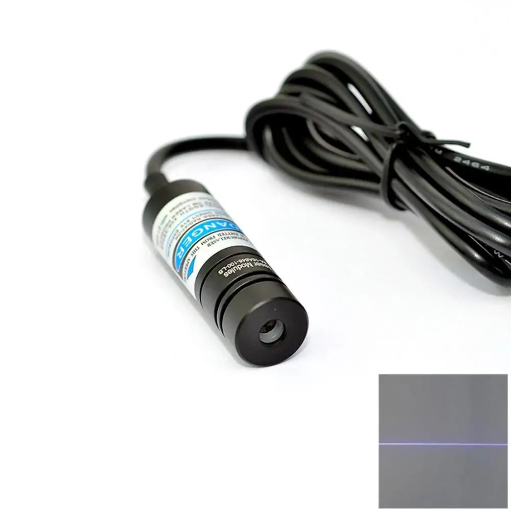 Промышленный регулировать фиолетовый лазер формата Blue-Ray диодный модуль 405nm 50 мВт линия модуль 14,5x48mm w 5V адаптер переменного тока от AliExpress WW