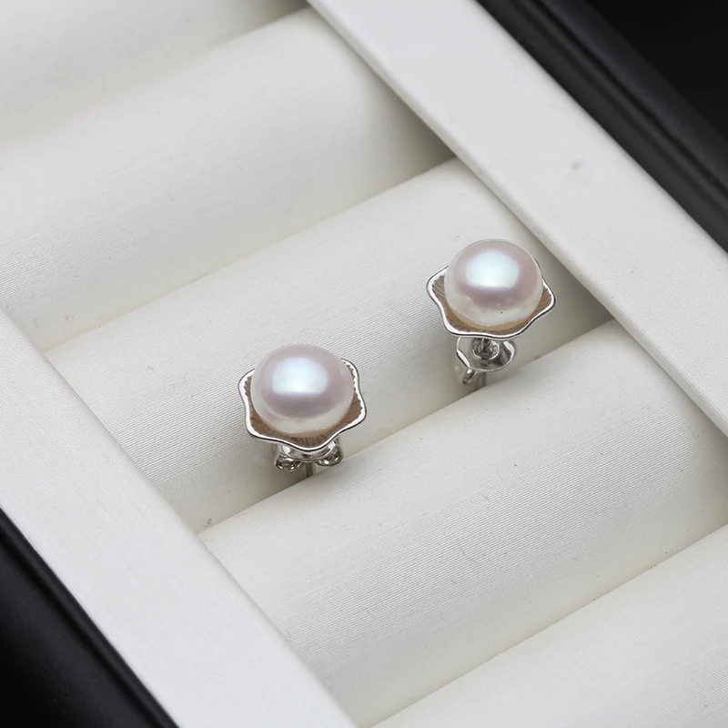 

Cheap Natural Freshwater Pearl Stud Earrings For Women,925 Silver Real Pearl Pin Earrings Jewelry