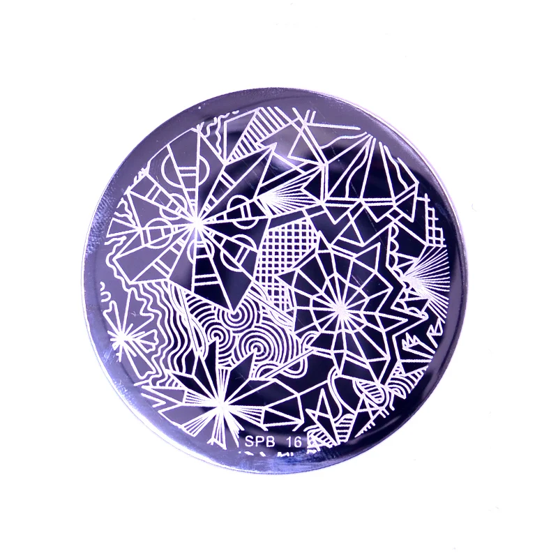 

5.6cm Round Nail Stamping Plates Lips Flowers Animal Tropical Geometry Pattern Nail Art Image Lace Stamp Templates