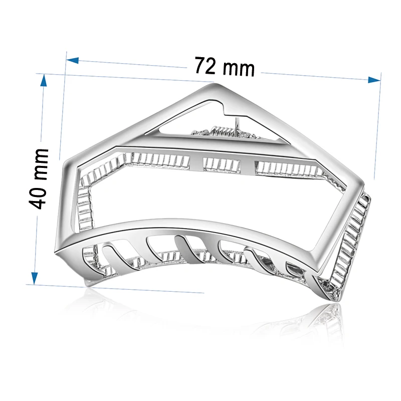 Модные металлические геометрические Когти для волос женщин заколки в форме