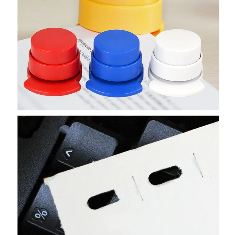 Mini Stapleless Stapler Binding Paper Office Free Staple Paperclip Binder Less Home | Канцтовары для офиса и дома