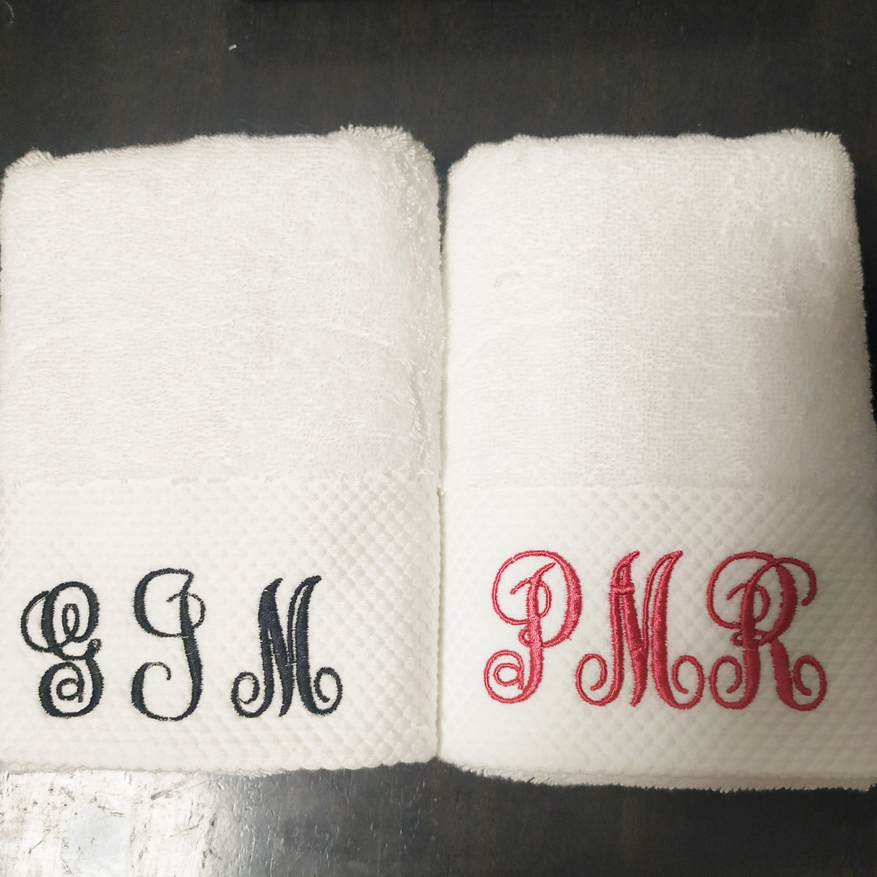 Банное полотенце 80*160 см индивидуальное Хлопковое для рук из 100% хлопка с вышивкой