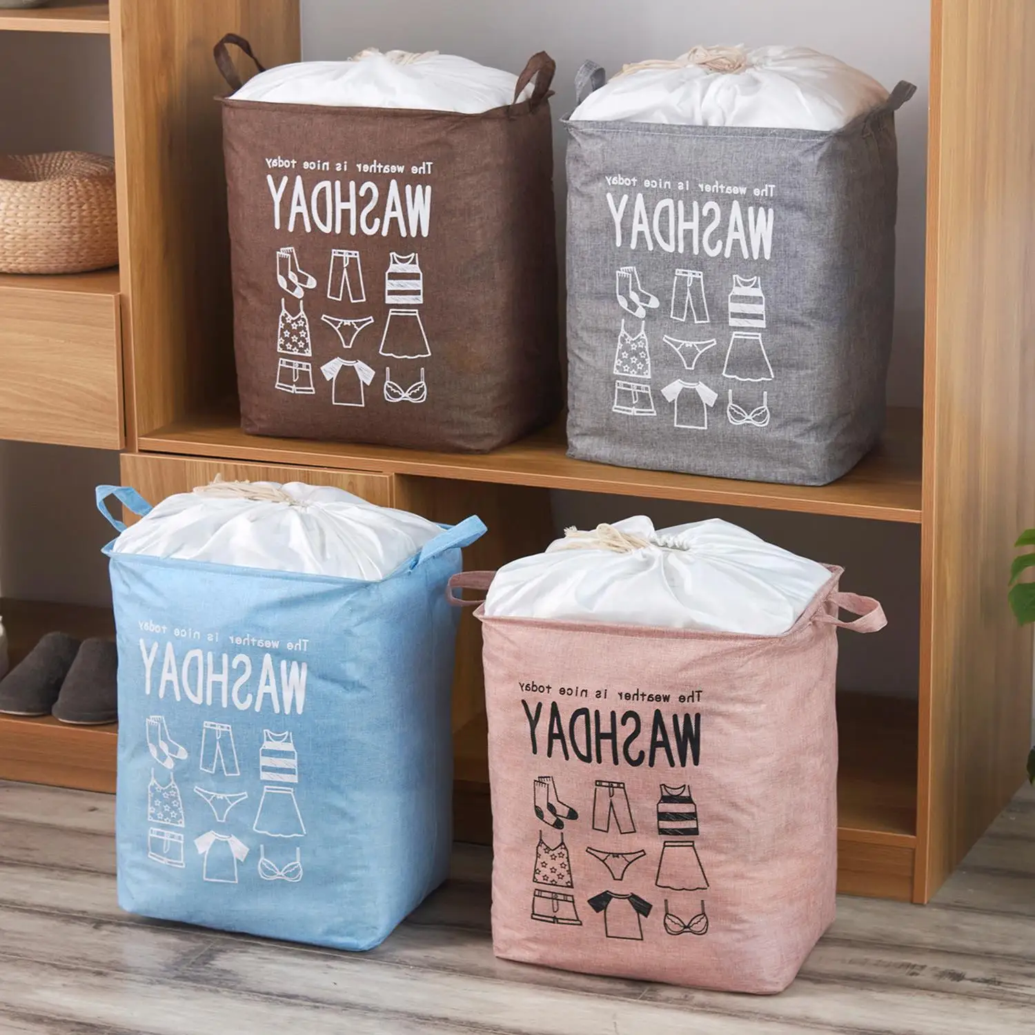 

Cloth Big Mac Closure Storage Bag Large Capacity Dirty Clothes Basket Clothes Storage Moving Clothes Quilt Storage