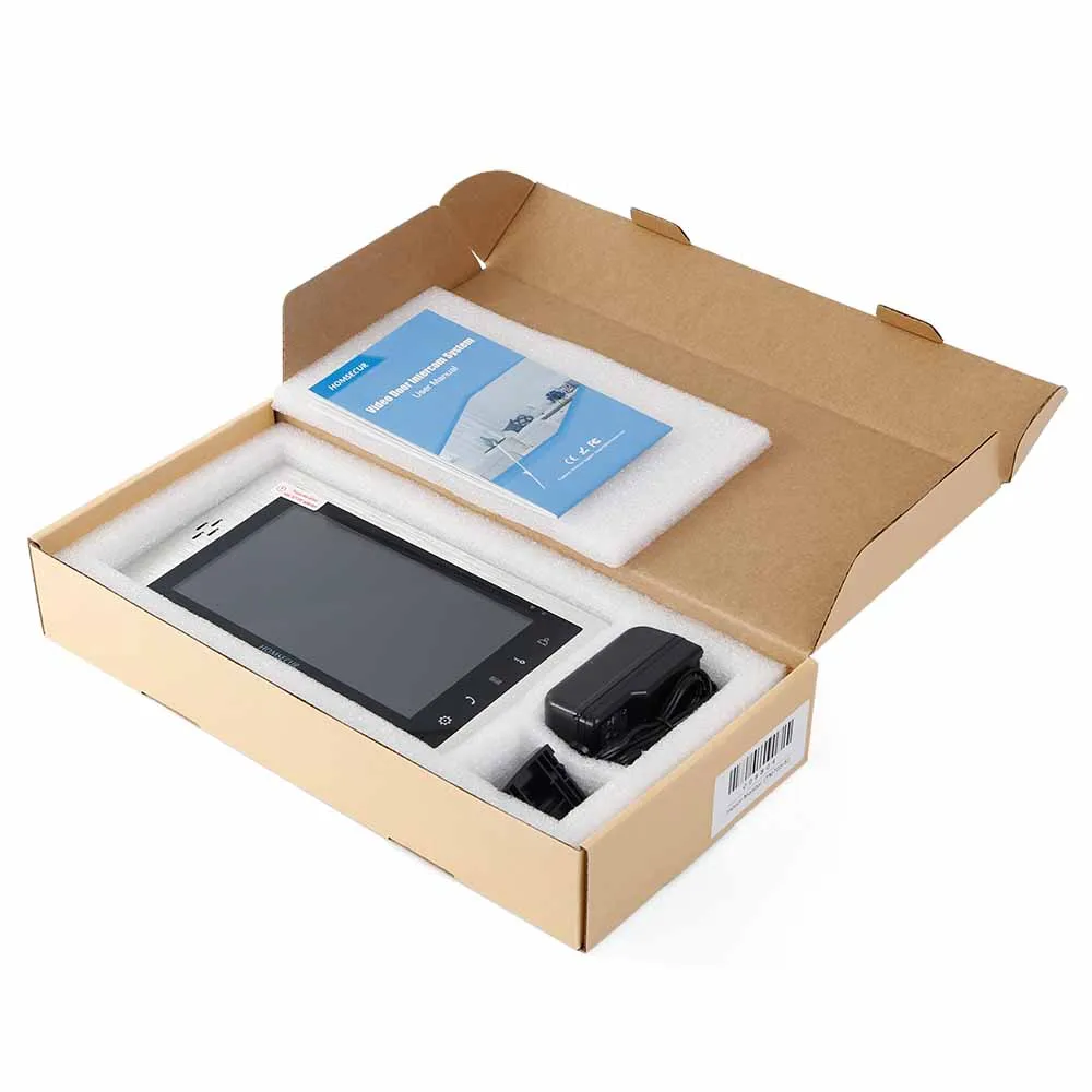 HOMSECUR 7 дюймовый монитор для домофона с функцией записи и фотосъемки HDW проводной