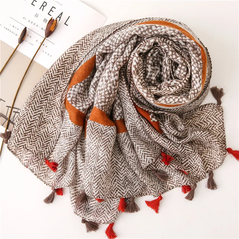 Accesorios mujer зимний шарф женский осенний длинный брендовый Дизайнерский полосатый