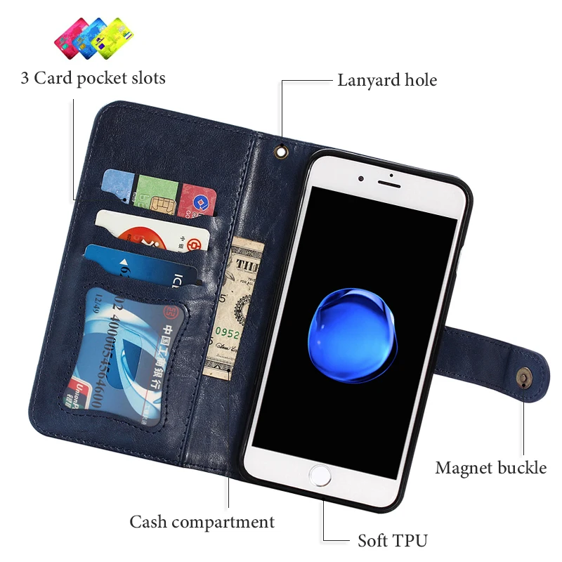 Forubest Retro PU Leather Flip Wallet Cover Case For iPhone 11 Pro MAX 8 7 Plus X XS XR Phone | Мобильные телефоны и