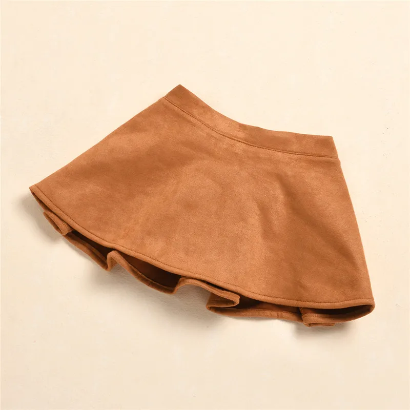 

2-7Years Children Girls Clothing Sets Valentine's Day Long Sleeve Heart Print Pullover Sweatshirt Top+Mini Skirts Casual Outfits