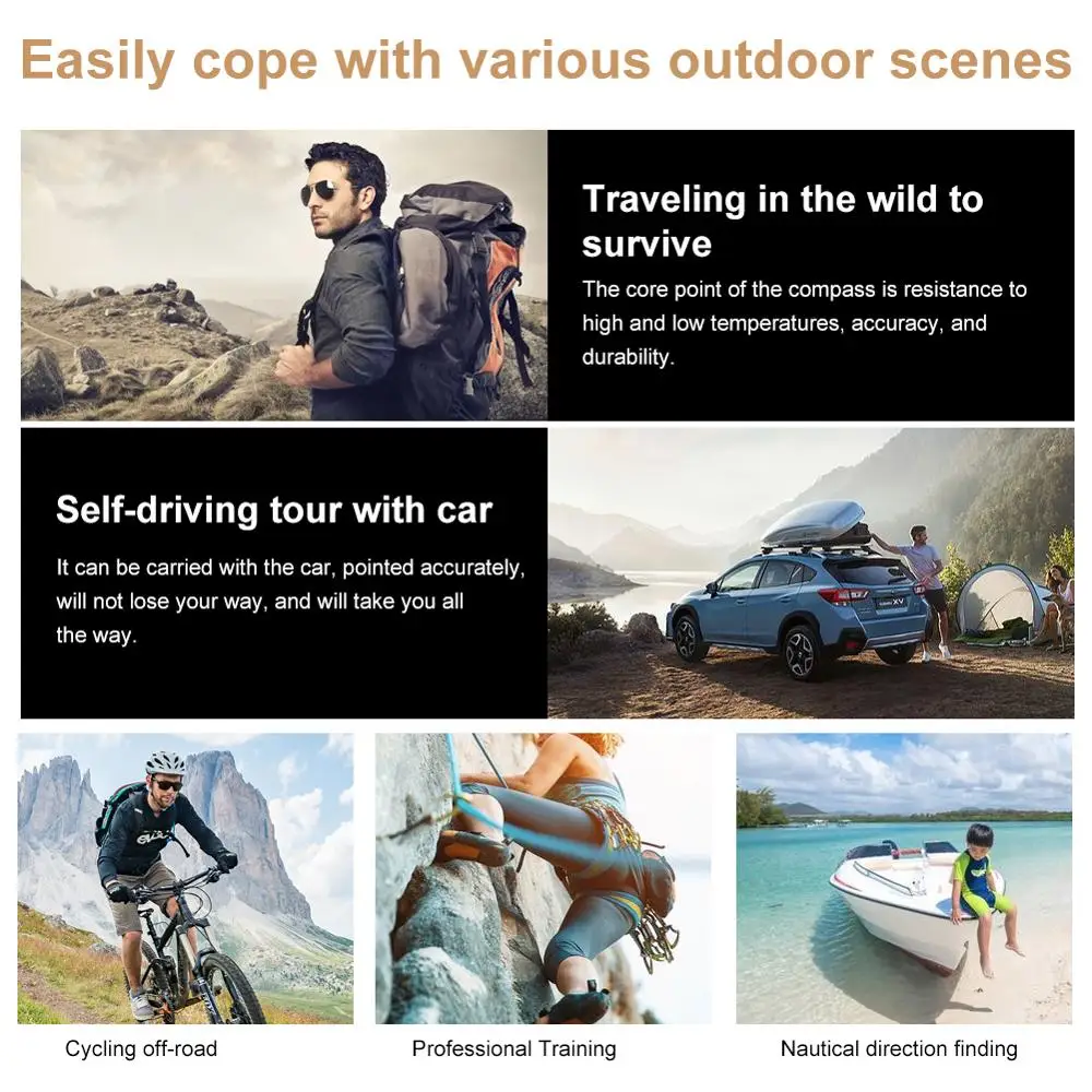 1 шт. высококачественный походный Карманный латунный Золотой Компас Портативный