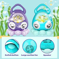 funny cute octopus automatic bubble blower maker machine toy with music for kids toddlers bath parties outdoor indoor games