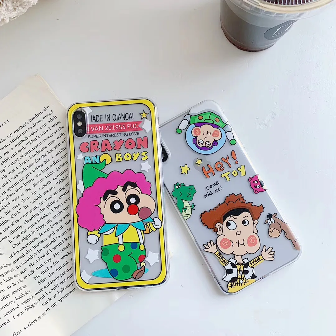 Милый чехол для телефона Crayon Shin chan iPhone Xs 11 pro MAX Xr X 6 6s 7 8 plus крутая забавная игрушка