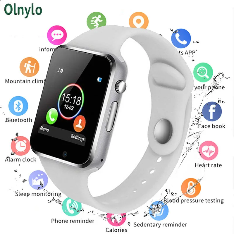 A1 наручные часы Bluetooth Смарт Спорт Шагомер с sim камерой Smartwatch Android смартфон Россия