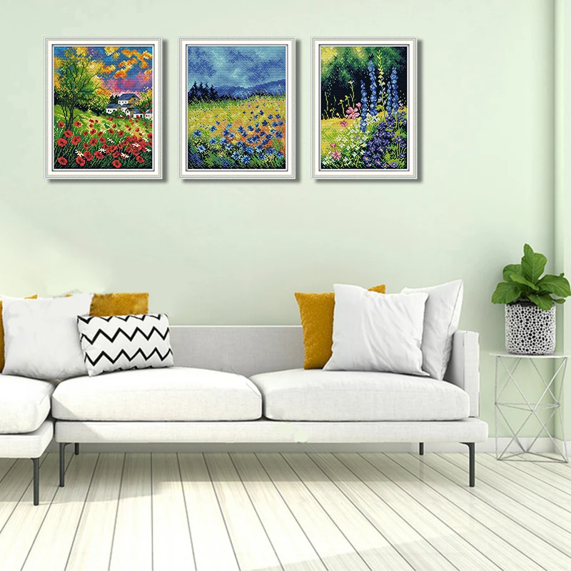 Картины для вышивки крестиком с красивыми цветами GG наборы рукоделия 14CT11CT JS