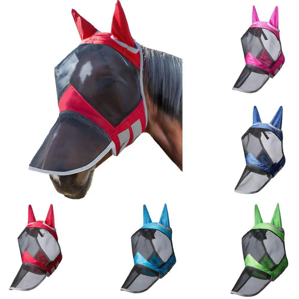 50% Hot Sale Anti-mosquito Horse Full Face Protection Breathable Mesh Masks with Nasal Cover | Спорт и развлечения