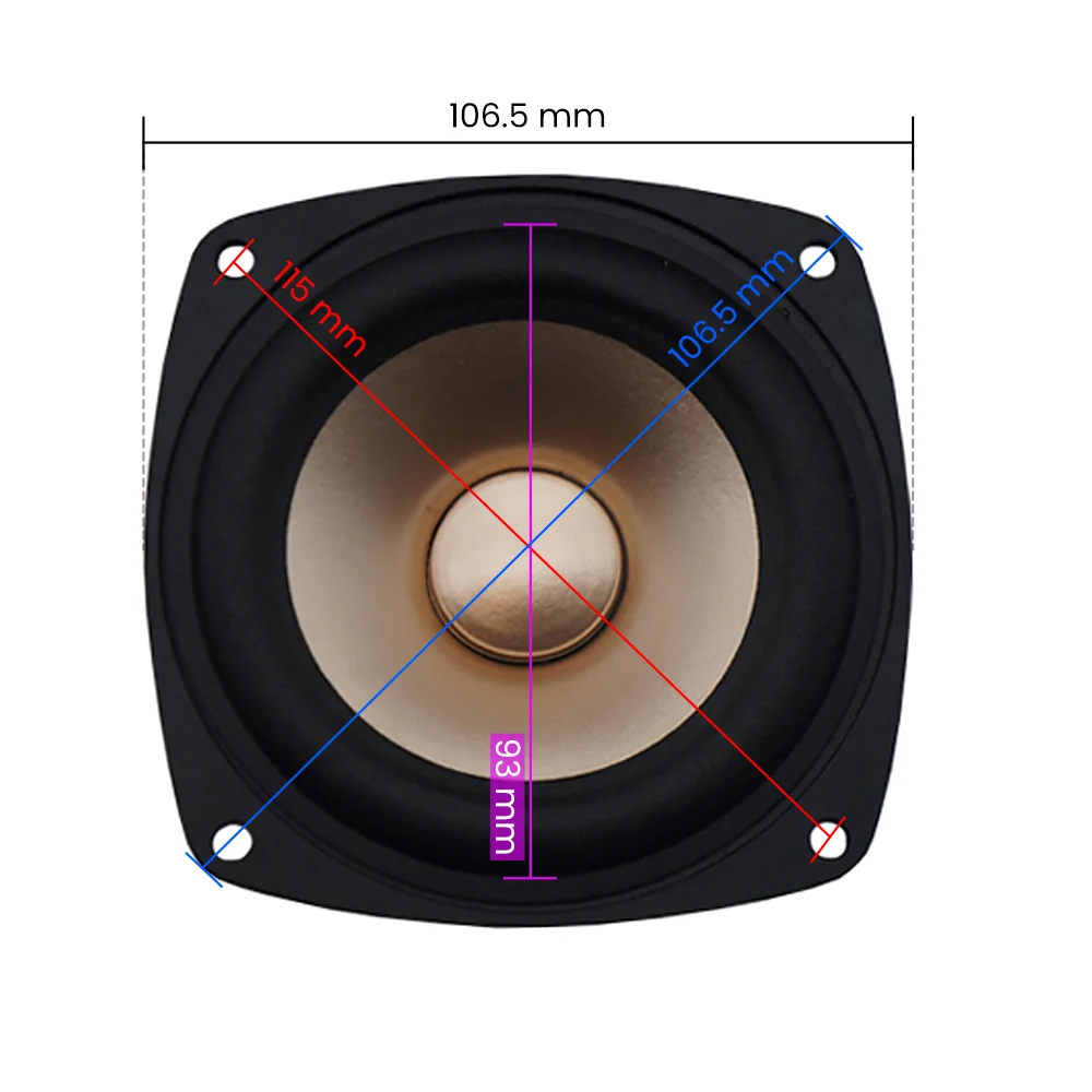 AIYIMA 1Pcs 4 Inch Full Range Speaker Home Theater Music Sound Loudspeaker 8 Ohm 15W DIY HIFI Power Amplifier Audio | Электроника