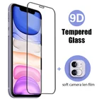 Закаленное стекло 9d для iphone pro max 13 mini 7 8 plus se, Защитное стекло для экрана объектива iphone 12 i12 i11 11 pro max 12 mini