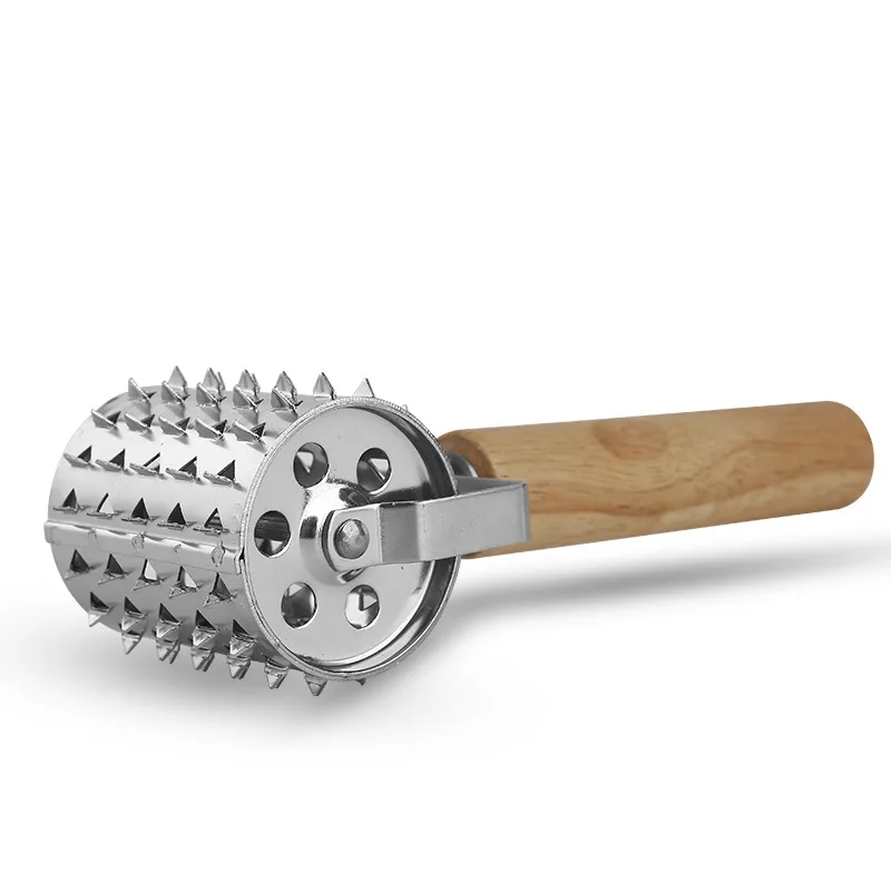Машина для скручивания мяса Tenderizer с деревянной ручкой 304 нержавеющая сталь стейк