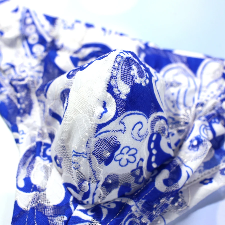 Мужские трусы джоки с заниженной талией темно-синие удобные бикини из сетчатого