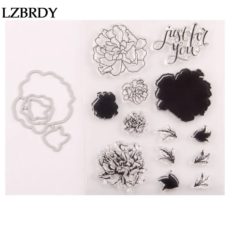 Новинка 2019 прозрачные резиновые штампы и с красивыми буквами в виде цветов для