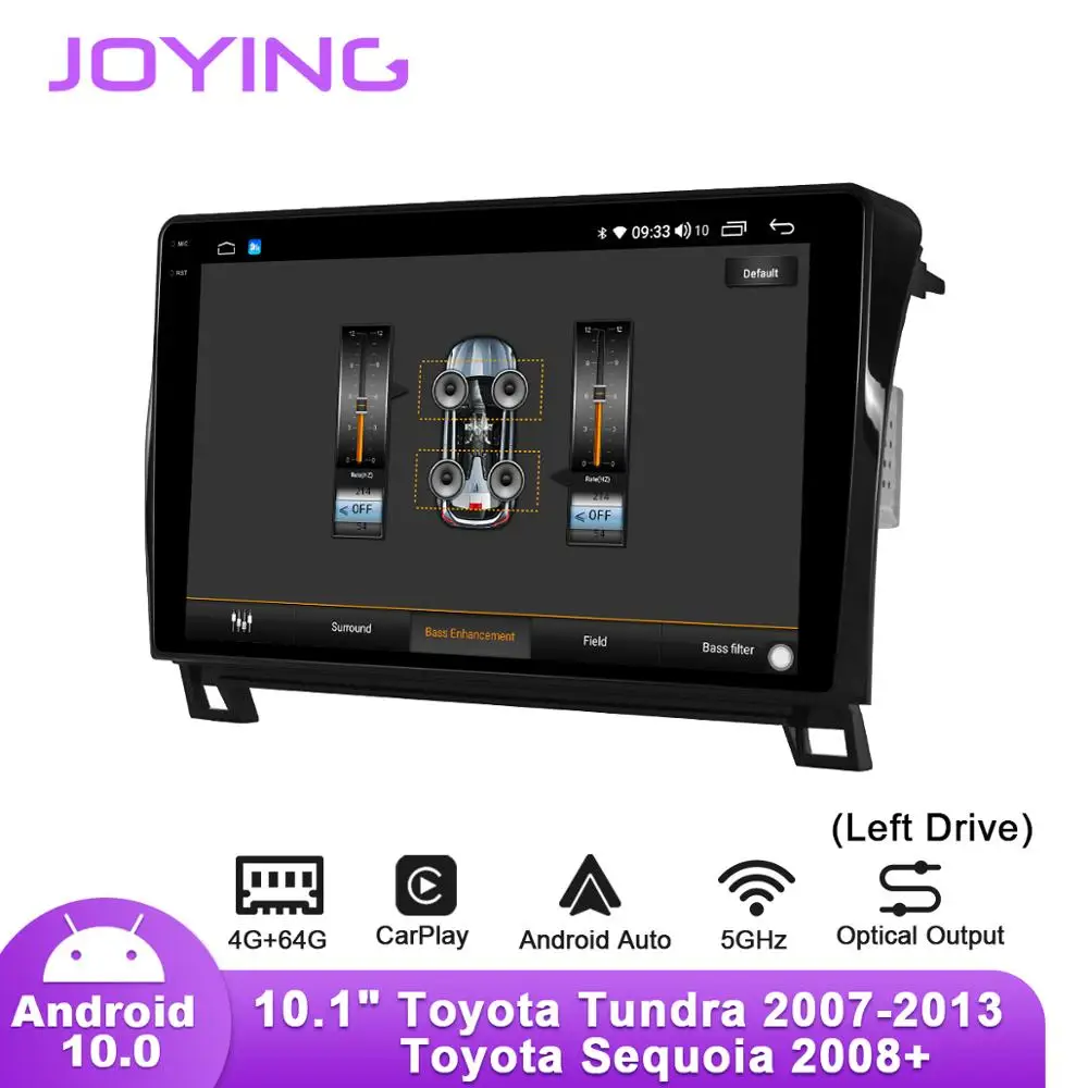 

10.1inch Android10 Car Radio for Toyota Tundra 2007-2013/Sequoia 2008-2018 Carplay Bluetooth DSP SPDIF Subwoofer 5GWIFI DAB DVR