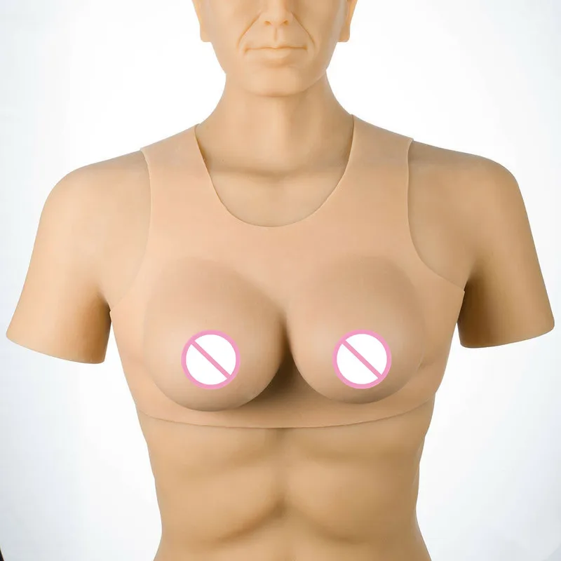 1400g Vest Full Silicone Breasts Transgender Real Brust E Cup Crossdresser Boobs  pink bra  women plus size  bra push up