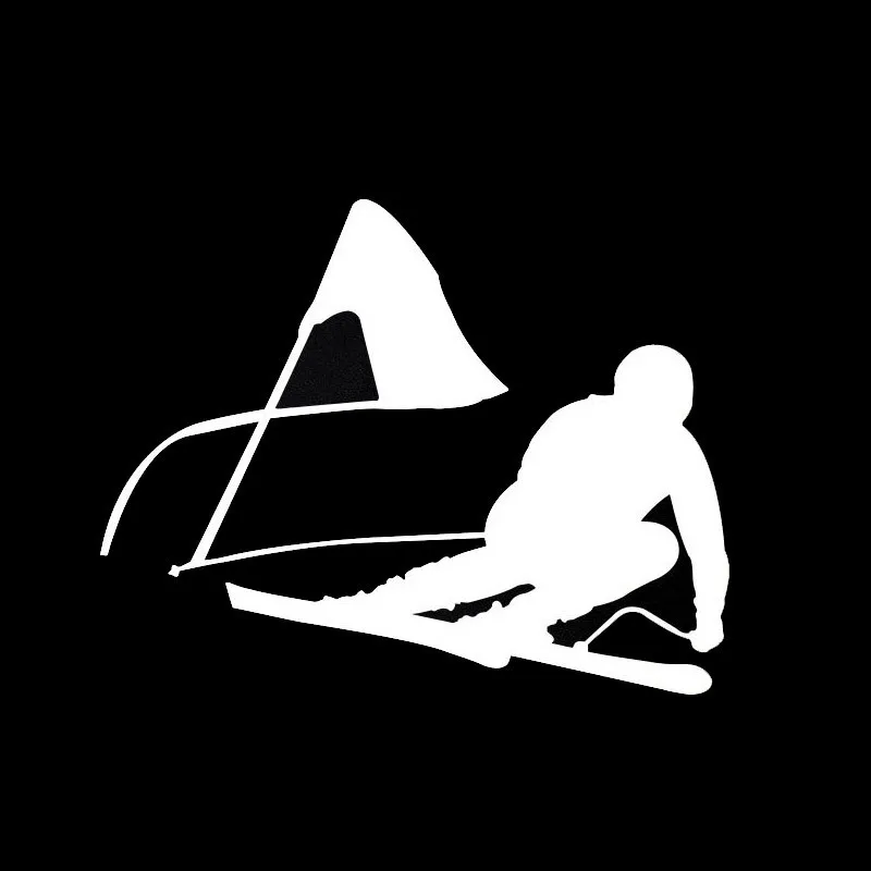 

15.4*12.1CM Country Skiing Athletes Car Stickers Reflective Vinyl Motorcycle Decals car styling