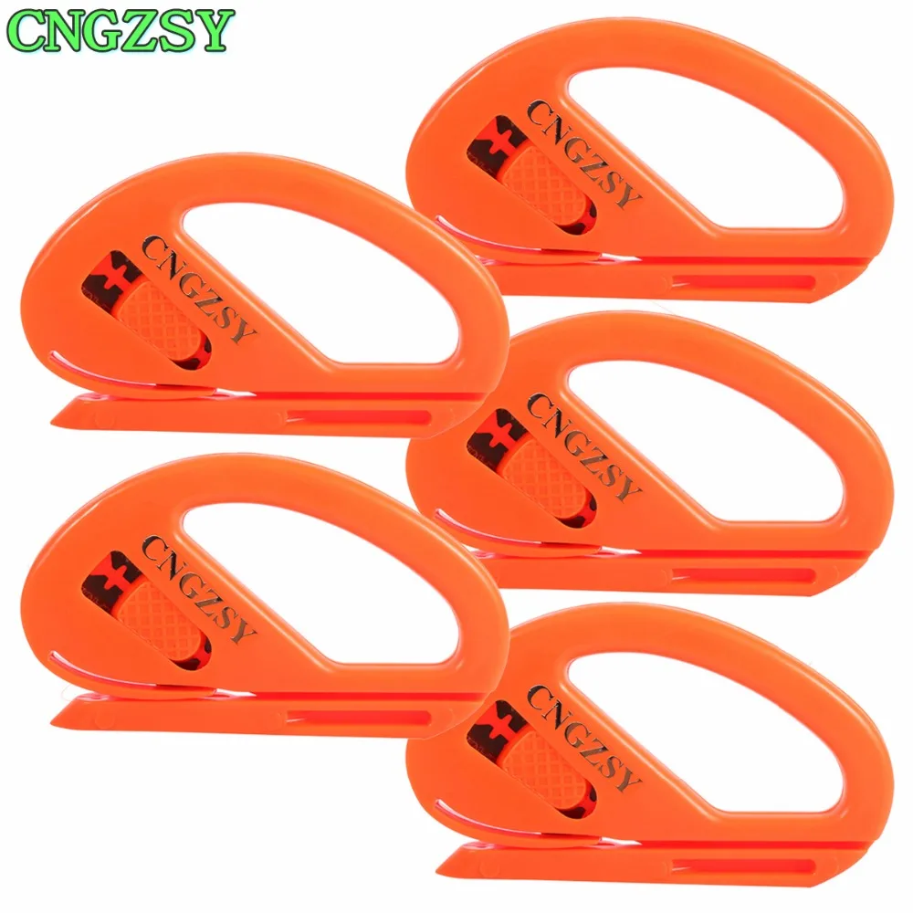

5pcs Car Vehicle Snitty Carbon Fiber Vinyl Film Knife Sticker Wrap Safety Cutter Recycling Blade Car Styling Cutting Tools 5E11
