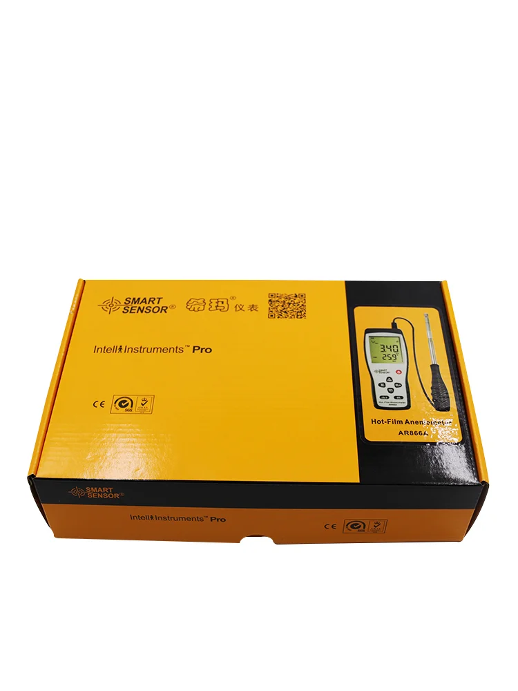 

AR866A Hot-film Anemometer Air Flow Velocity Meter 0.0-30M/S wind speed meter Thermal anemometer Temperature Meter with USB