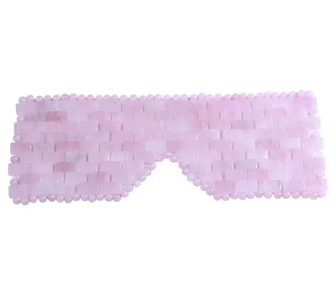 Натуральная Нефритовая маска для глаз лица зеленый нефрит/розовый кварц камень