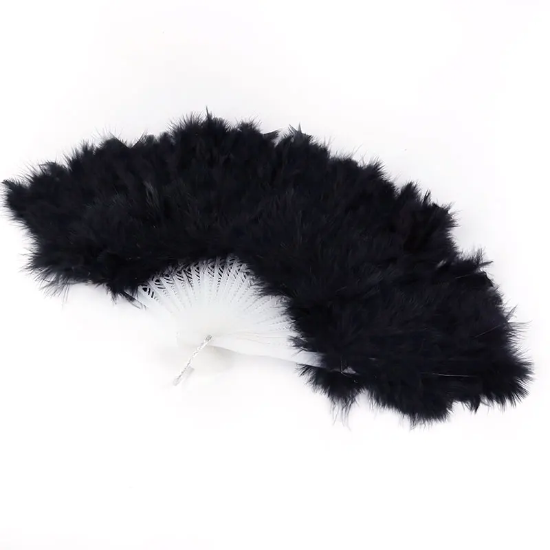 

1 Pcs Hand Fans Folded Feather Fan Handmade Fans Dance Bride Wedding Decoration Performance Party Prop Room Ornaments Home Craft