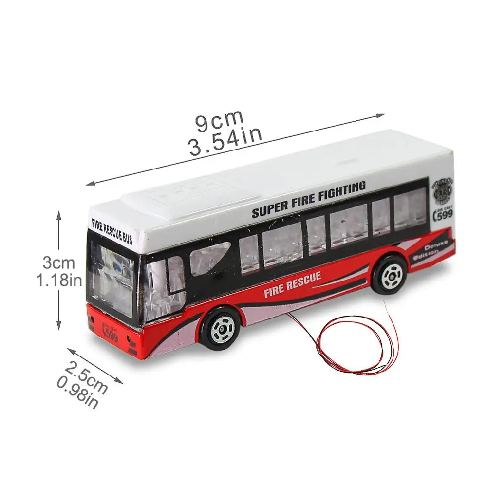 5 шт. модель школьного автобуса литой 1:87 подсветкой автомобилей с напряжением 12V TT