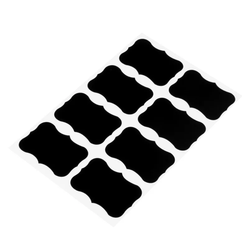 48 шт./компл. 5x3 5 см со стирающимися чернилами доска Стикеры ремесло Кухня банки